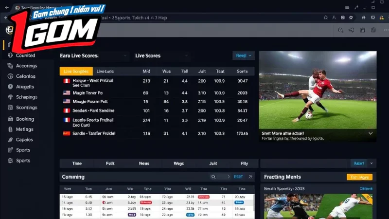 Bước 3: Chọn mục Livescore